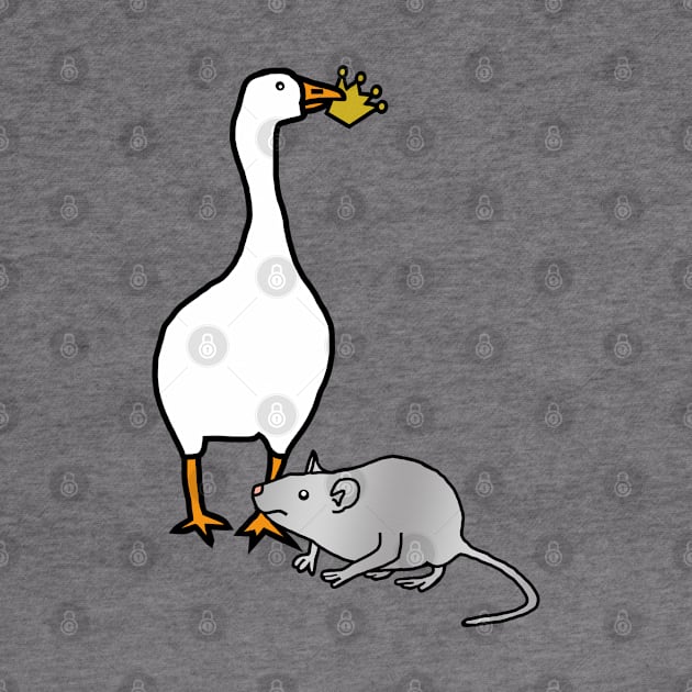 Gaming White Goose Steals Crown from Metal Rat by ellenhenryart